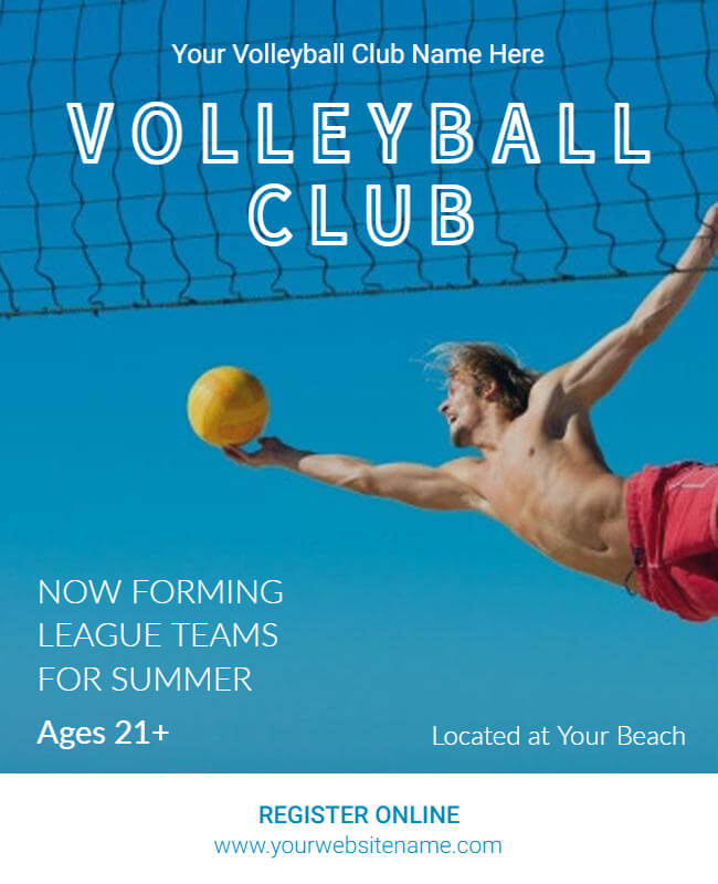 Volleyball Club Poster