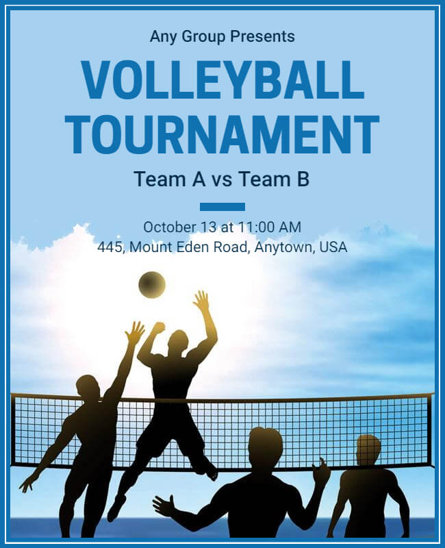 Volleyball Tournament Poster