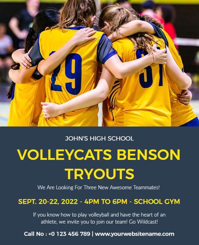 Volleyball Tryout Poster