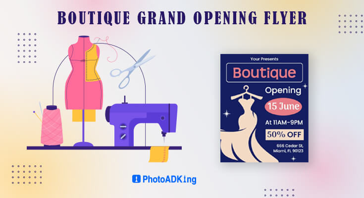 boutique grand opening flyer ideas