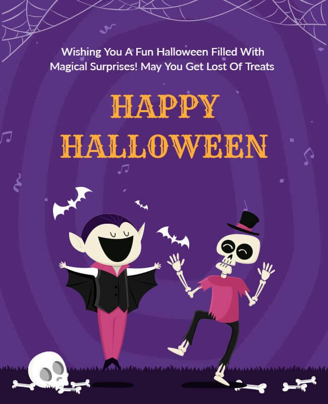 Purple Halloween Card Background
