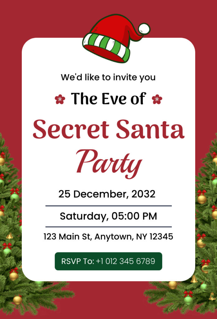 secret santa game invitation
