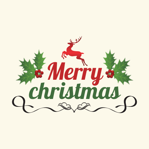 happy Merry christmas logo idea
