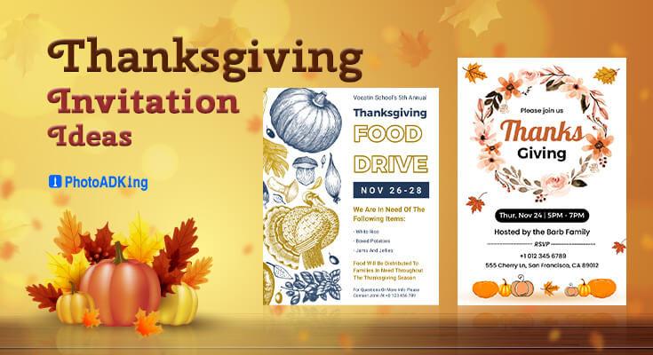 Customizable Thanksgiving Invitation Ideas & Samples