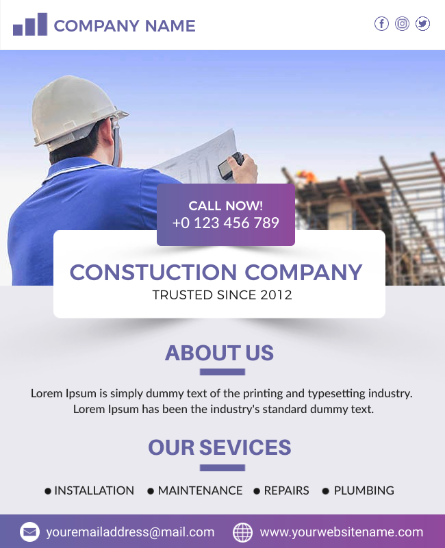 Construction Company Flyer
