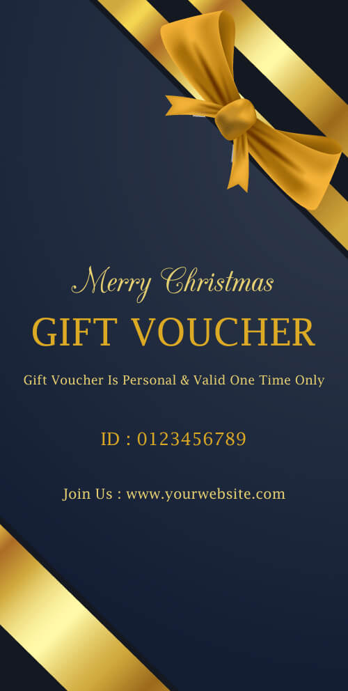 Royal Golden Christmas Gift Voucher Idea