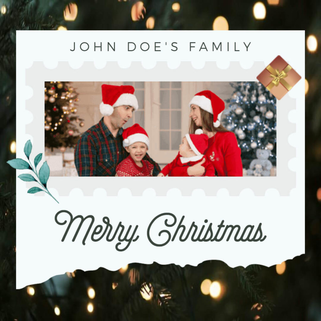 Family Photo Greeting Card for Christmas