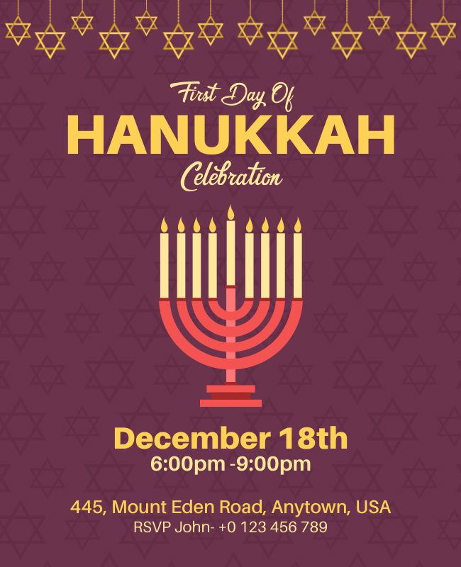 Celebrations Poster Ideas for Hanukkah