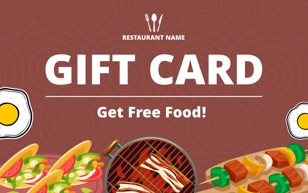 Food Gift Card Background