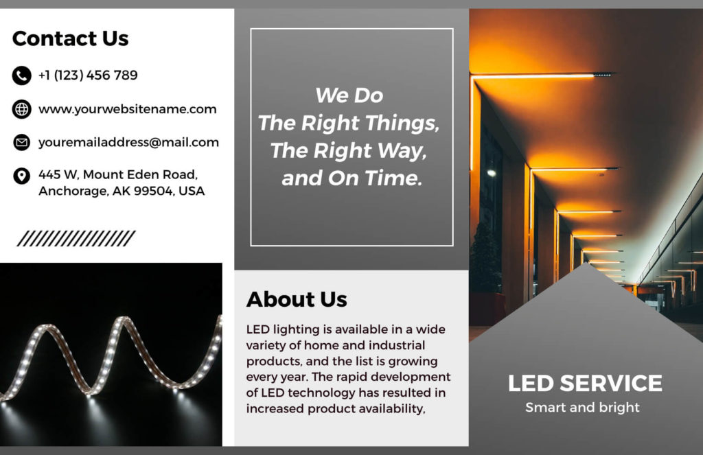 Leaflet for LED Service Providing Company