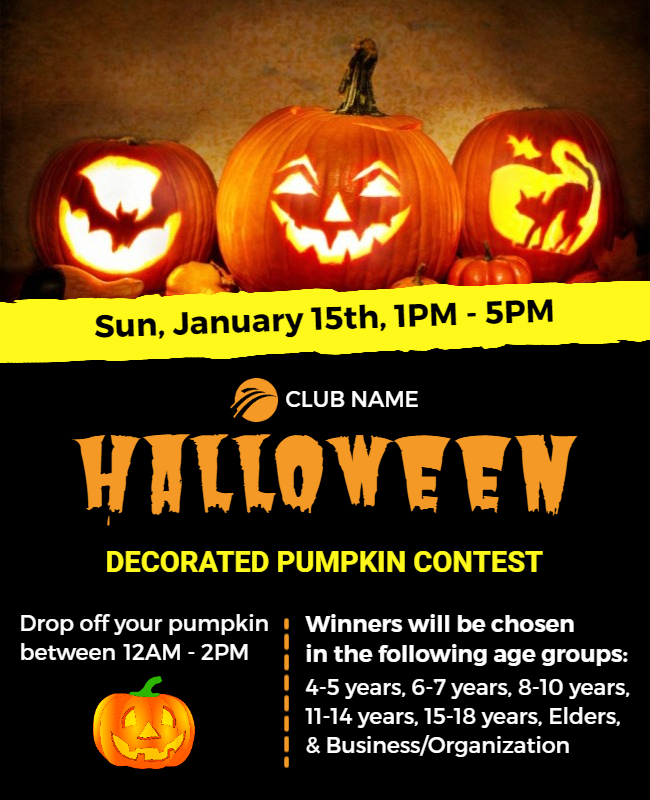 Halloween contest flyer templates