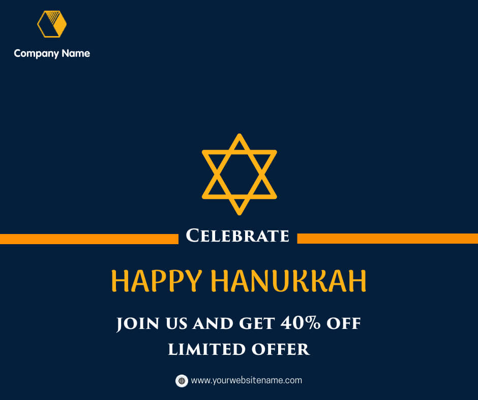 Hanukkah Company Celebration Facebook Post