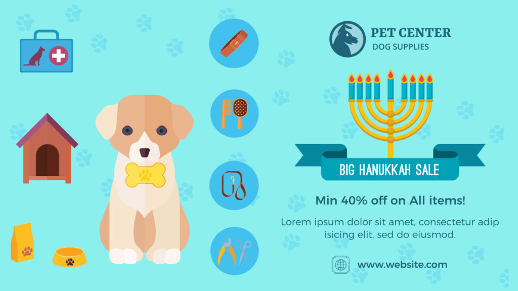 Hanukkah Pet Service Facebook Post