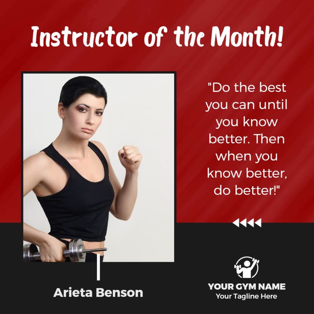 Instructor of the Month Fitness Flyer