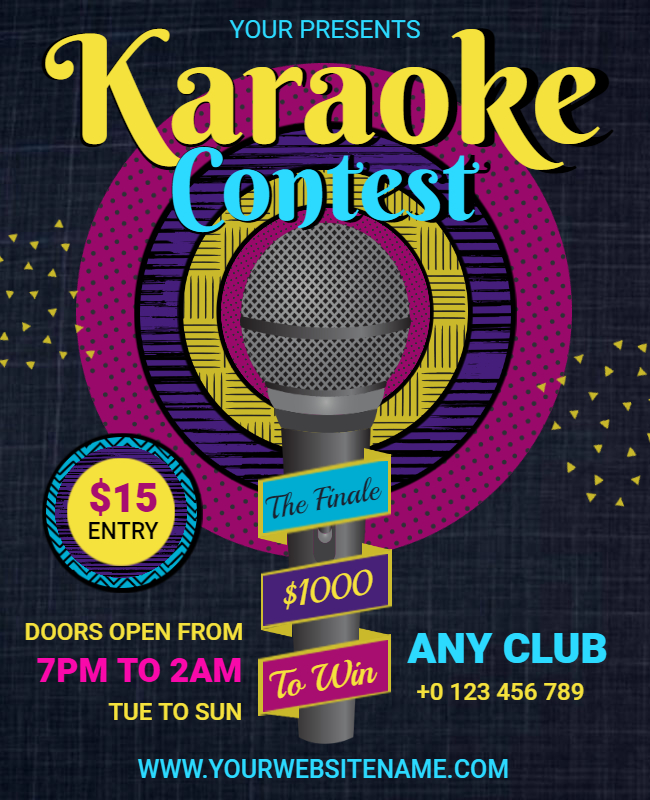 Karaoke contest flyers