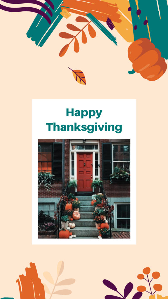 Minimal Thanksgiving day card