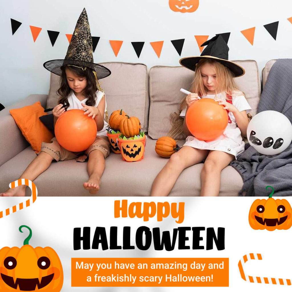 Kids DIY Halloween Card Background