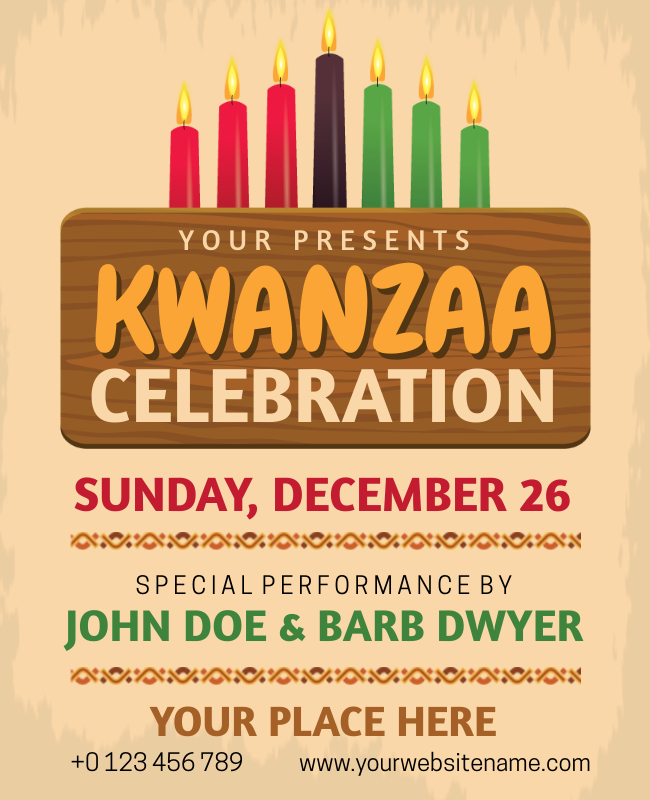 Kwanzaa Cebebration Poster Template