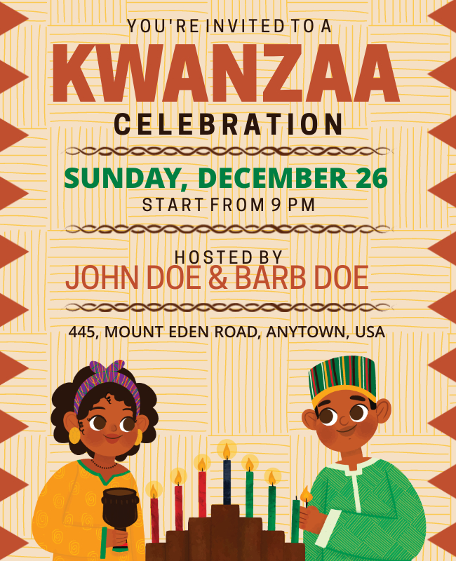 Kwanzaa Invitation Poster Template