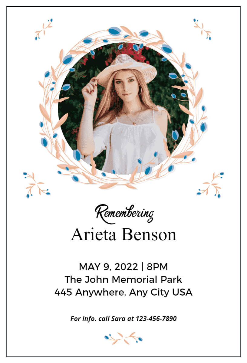 Funeral Invitation Sample