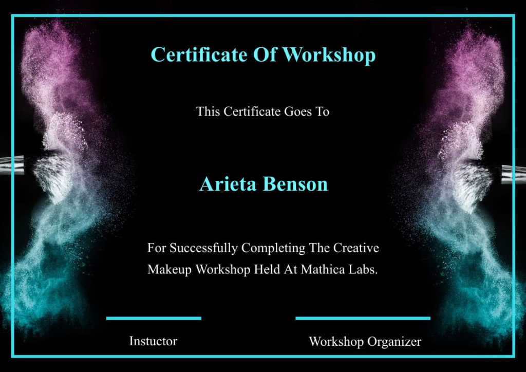 Workshop Certificate Example