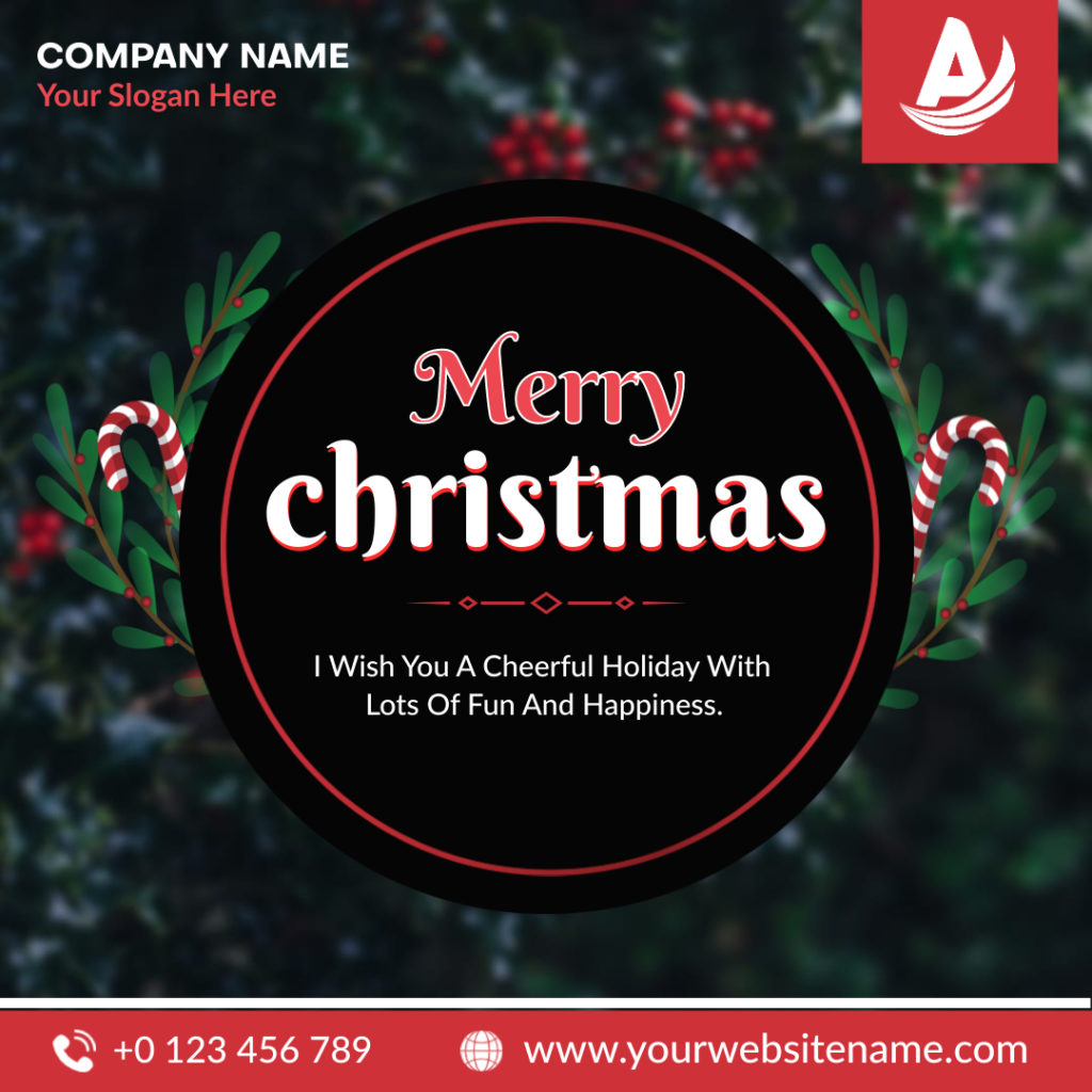 Company christmas instagram post template