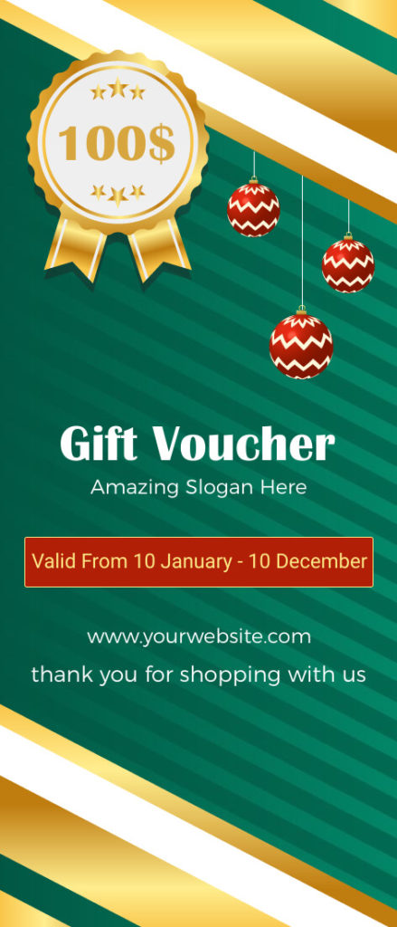 Traditional Christmas Gift Voucher Idea