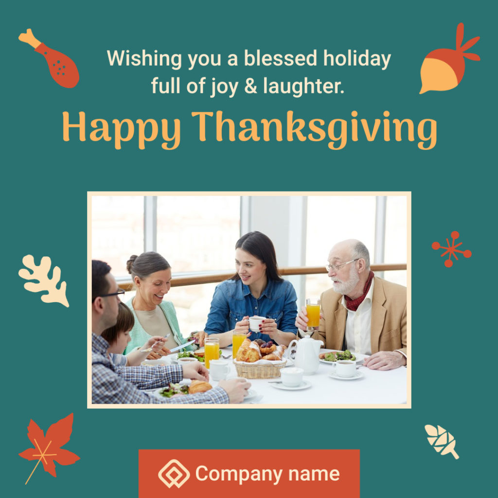 green Family Thanksgiving Card