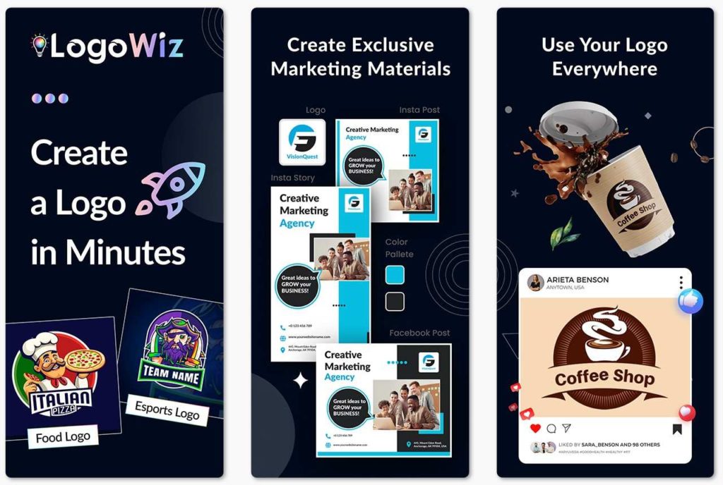 LogoWiz app to Create a Logo
