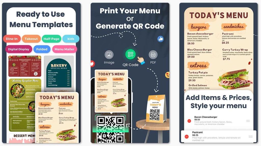 Lisi app for Restaurant Menu Design