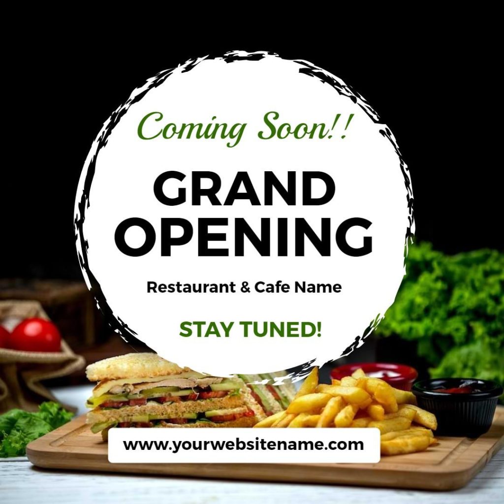 Fast Food Restaurant Grand Opening Flyer