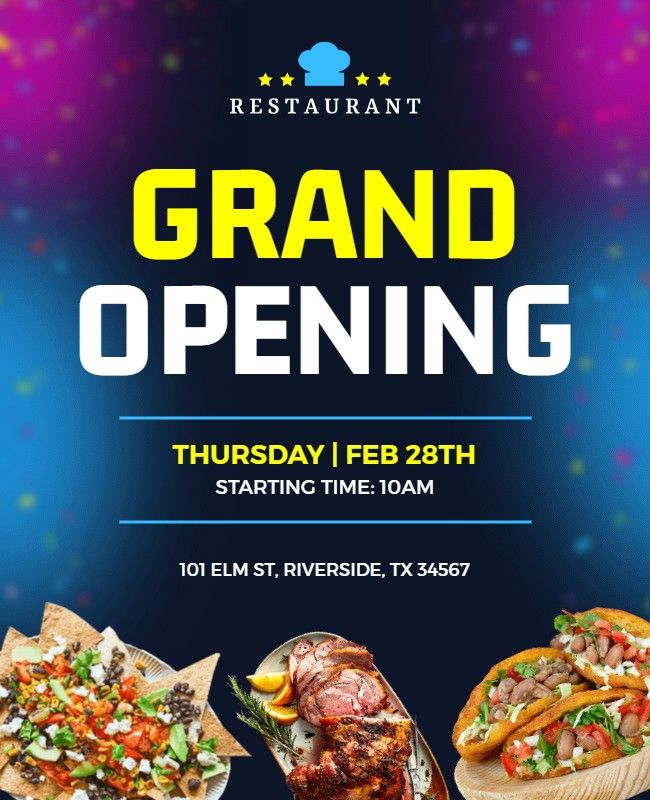 Fast Food Grand Opening Flyer