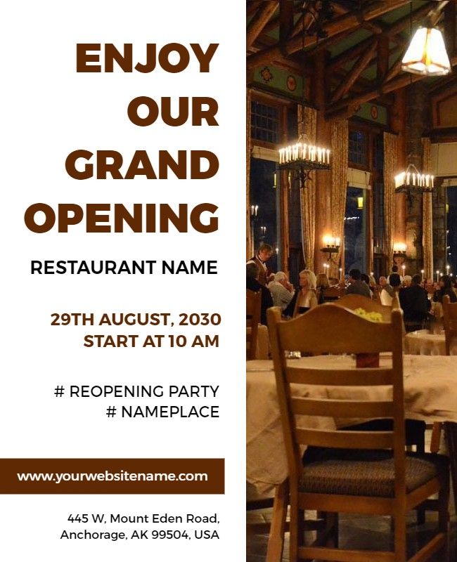 Luxurious Restaurant Opening Flyer