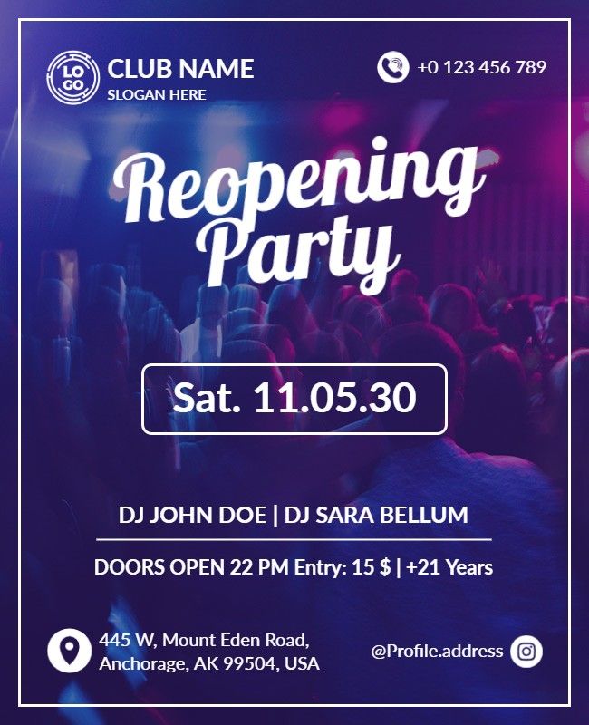 Club Reopening Party Flyer