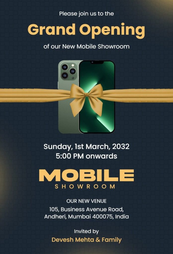 New Mobile Store Grand Opening Flyer 