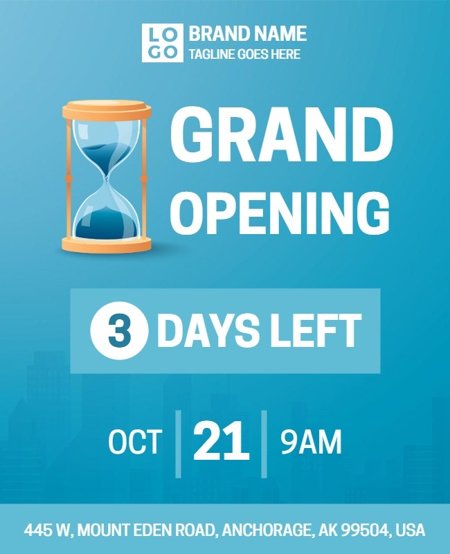 New Store Opening Countdown Flyer