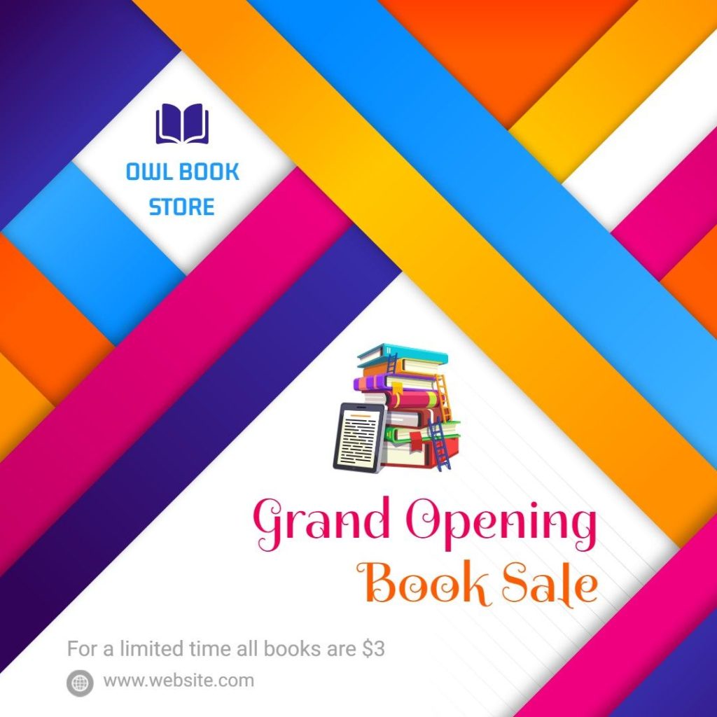 New Book Store Grand Opening Flyer