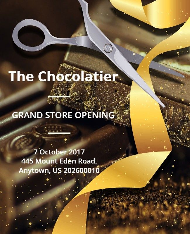 Chocolate Store Grand Opening Flyer