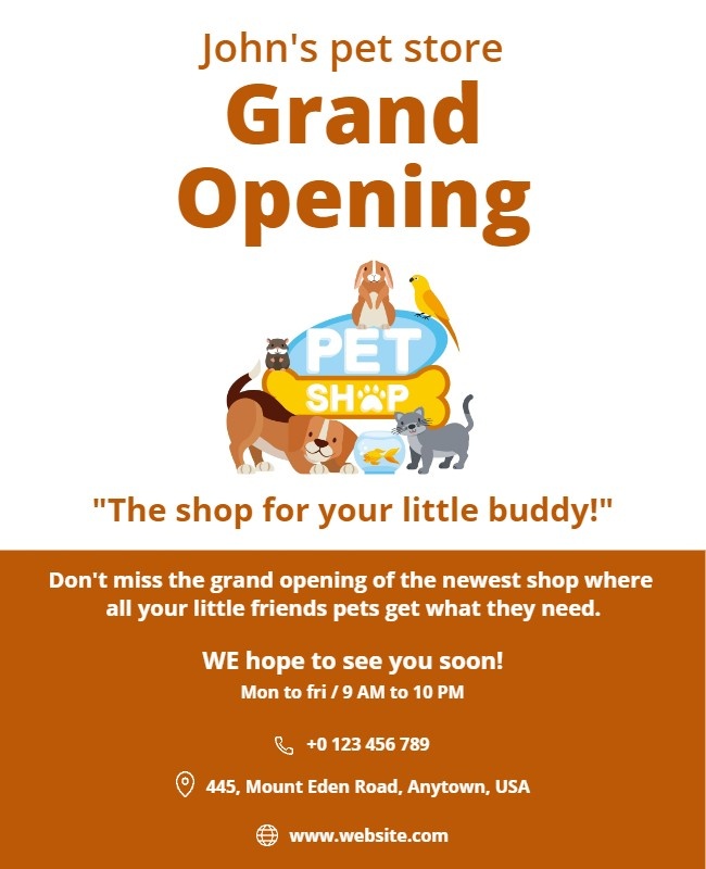 Pet Store Grand Opening 