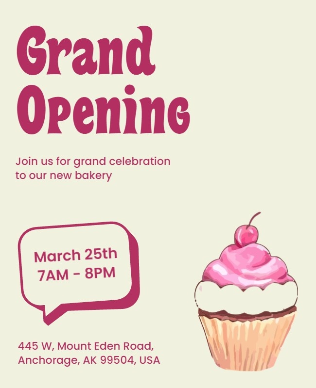 Classic Bakery Opening Flyer