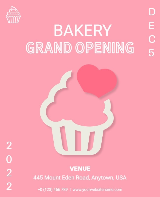 Minimalism Bakery Grand Opening Flyer