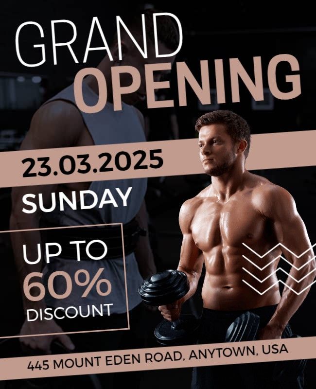 Gym Grand Opening Flyer Background