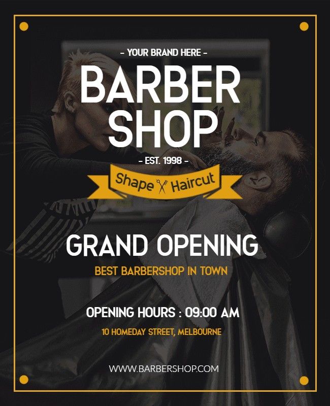 Barbershop Opening Flyer Background