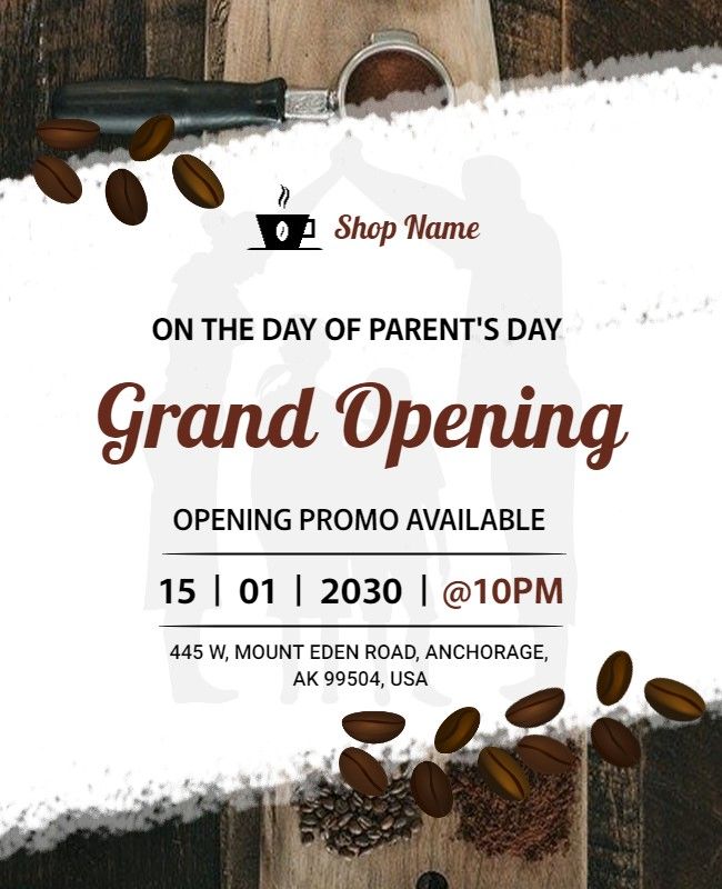 Coffee Shop Opening Flyer