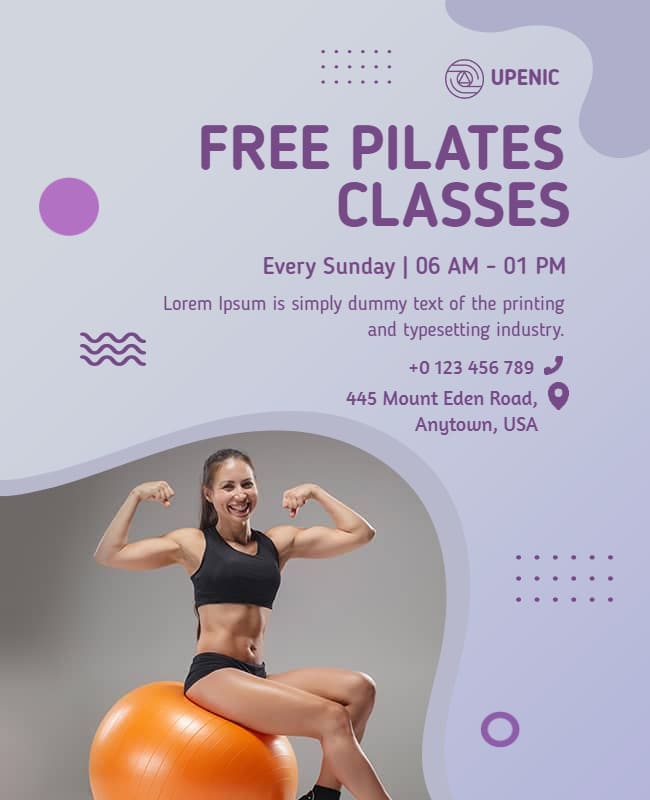 Pilates Fitness Class Flyer