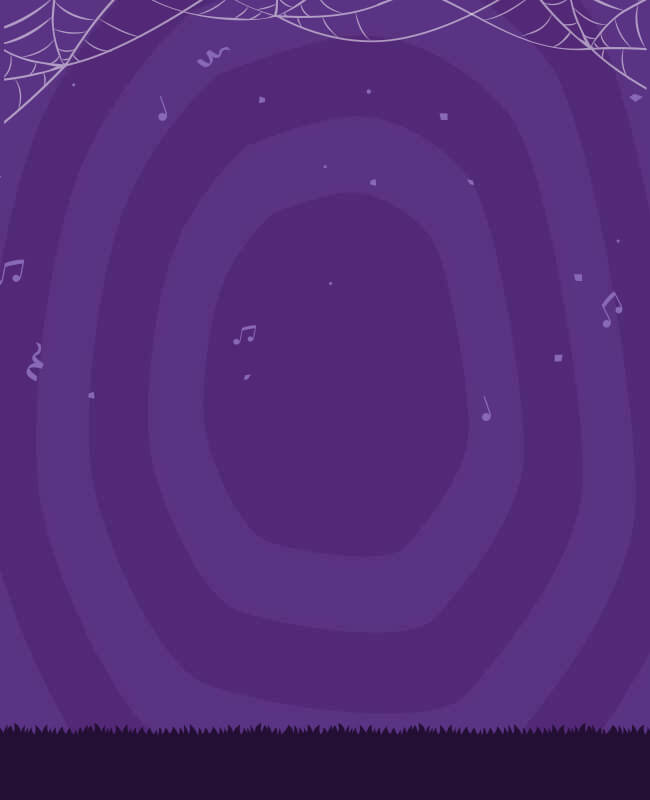 Purple Spider Web Halloween Card Background
