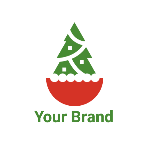 red and green christmas logo design