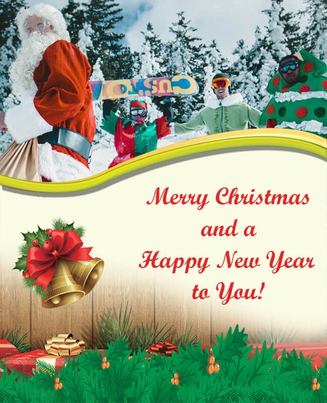 Rustic Festive Christmas Greeting Card