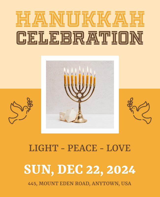 Dreydel Hanukkah Poster for Celebration