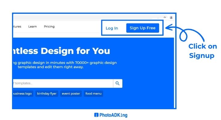 PhotoADking Signup
